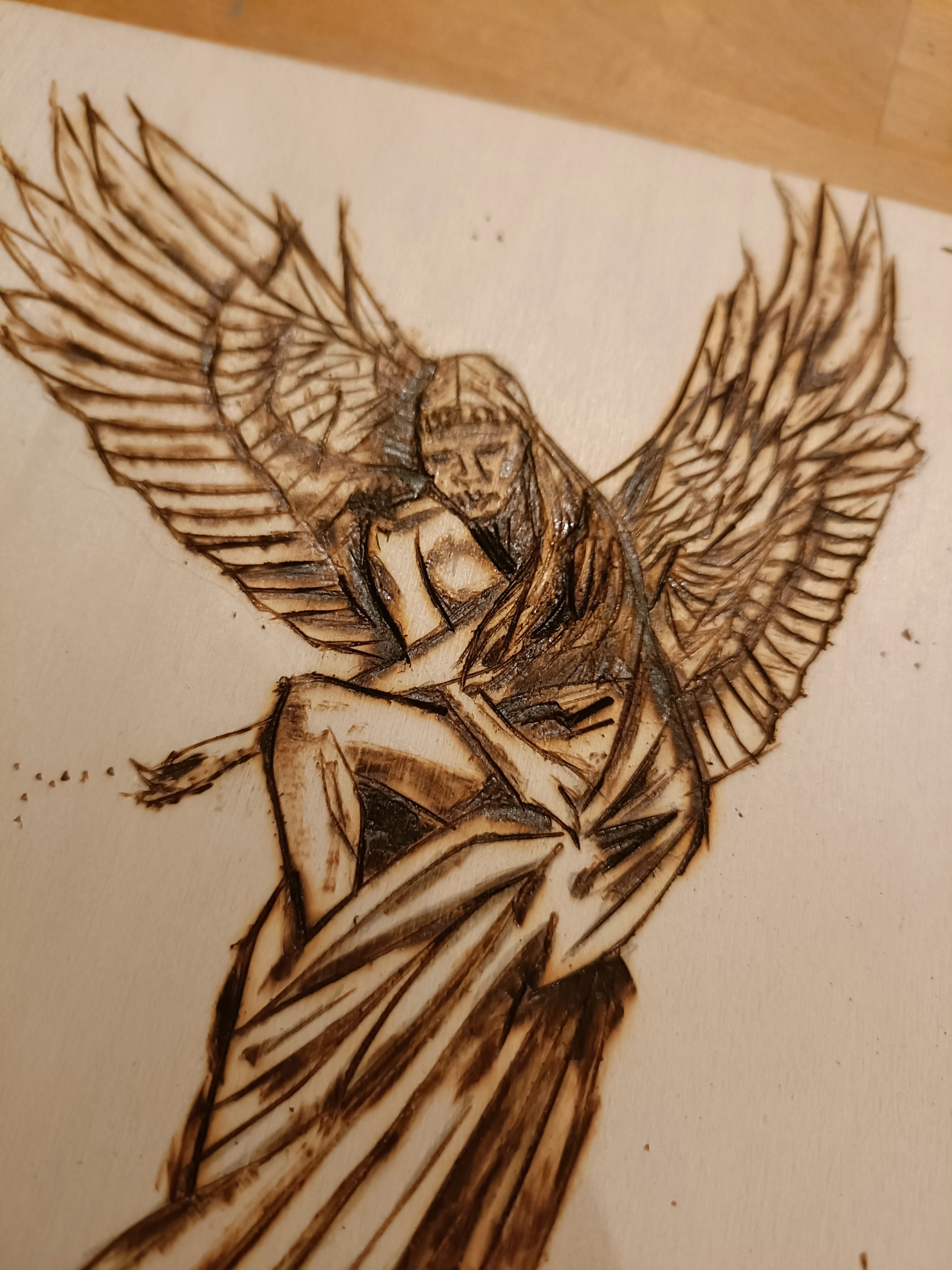 Pyrographics Figure Pyrography- Wood – Simone Heather Art